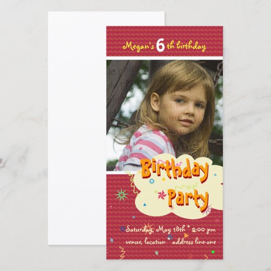 Megan's Geburtstagsparty-Foto (Vorne/Hinten)