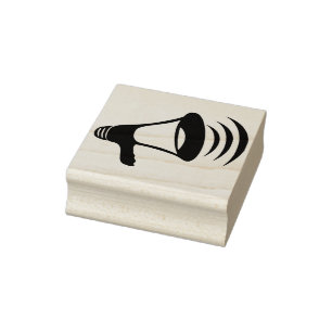 Megaphon Art Briefmarke Gummistempel