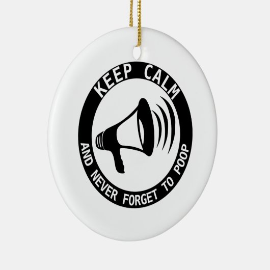 Megaphon: Behalt ruhig und vergiss nie. Keramikornament (Rechts)