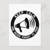 Megaphon: Behalt ruhig und vergiss nie. Postkarte (Vorderseite)