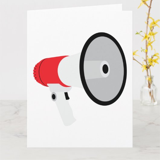 Megaphon Karte (Gelbe Blume)