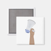 Megaphon Magnet (Vorderseite/Rückseite)