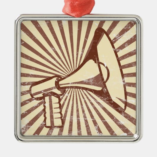 Megaphon Ornament Aus Metall (Vorne)