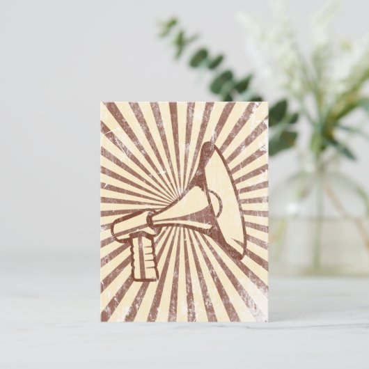 Megaphon Postkarte (Stehend Vorderseite)