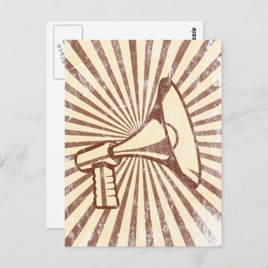 Megaphon Postkarte (Vorne/Hinten)