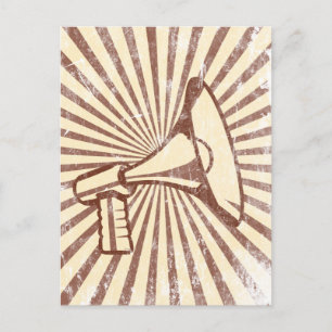Megaphon Postkarte