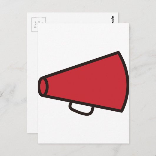 Megaphon Postkarte (Vorne/Hinten)
