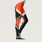 Megaphon, Schwarz und Weiß Cheerleader Leggings (Rechts)