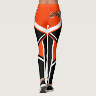 Megaphon, Schwarz und Weiß Cheerleader Leggings