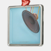 Megaphon Silbernes Ornament (Links)