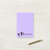 Megaphone Achtung/Ansporn Post-it Klebezettel (Auf Schreibtisch)