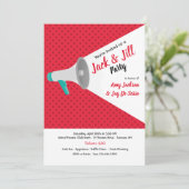 Megaphone-Einladung Einladung (Stehend Vorderseite)