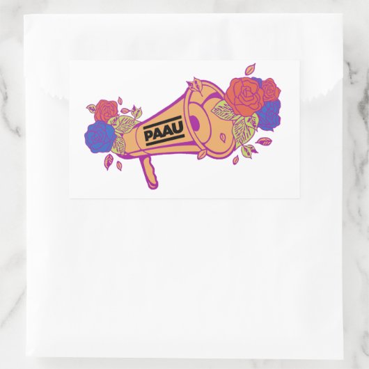 Megaphone-Logo (einfache Aufkleber) Rechteckiger Aufkleber (Tasche)