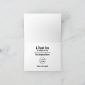 Megaphone-Silhouette, Kunde Dankeskarte (Innenseite)