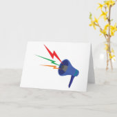 Megaphone Sound Waves Grußkarten Karte (Gelbe Blume)