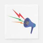 Megaphone Sound Waves Paper Napkins Serviette (Vorderseite)