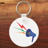 Megaphone Sound Waves Schlüsselanhänger (Vorderseite)