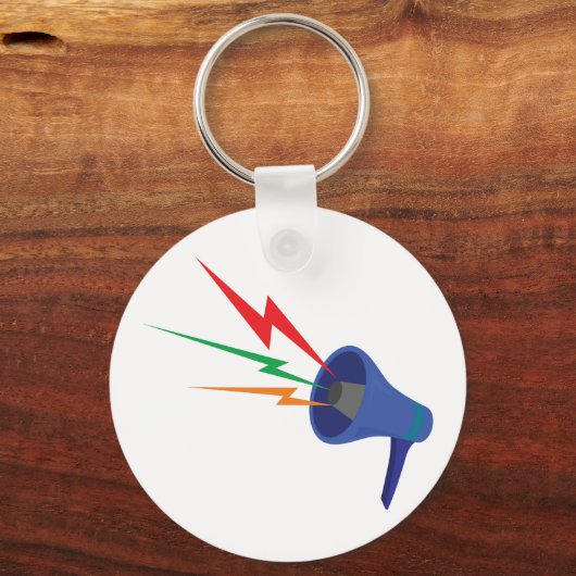 Megaphone Sound Waves Schlüsselanhänger (Vorderseite)