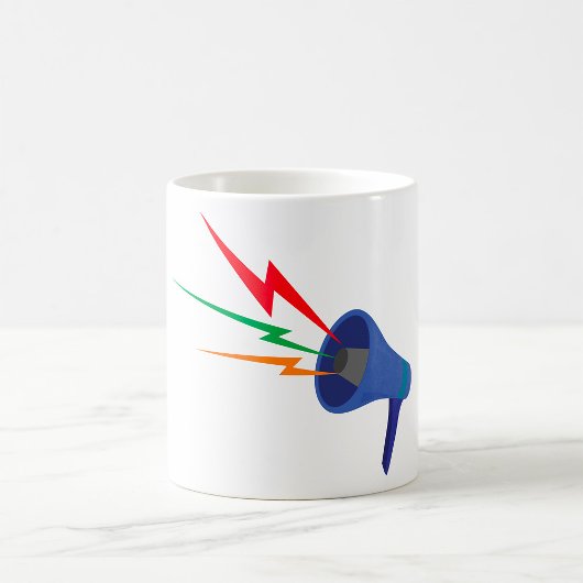 Megaphone Sound Waves Tasse