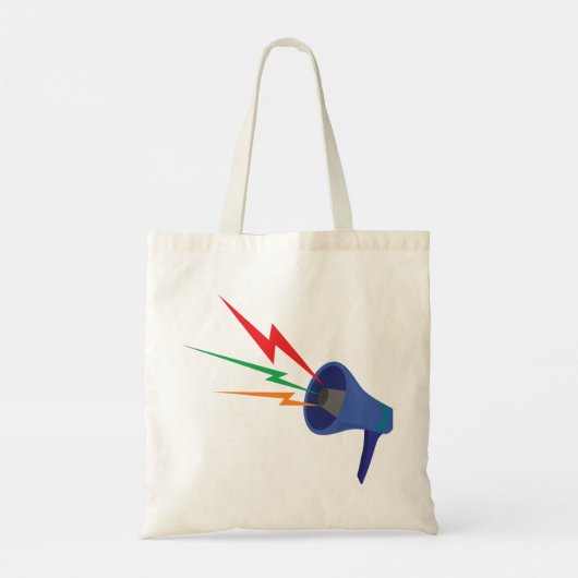 Megaphone Sound Waves Tote Bag Tragetasche (Rückseite)
