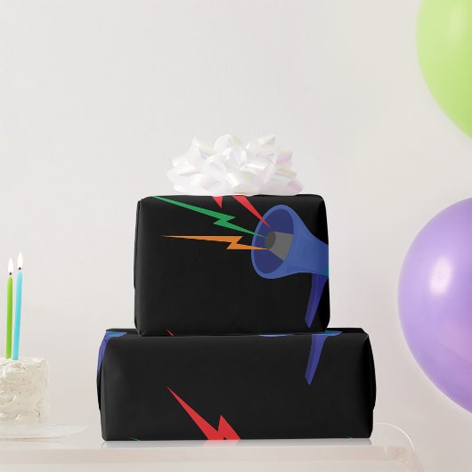 Megaphone Sound Waves Wrapping Paper Geschenkpapier