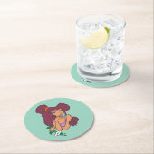 Megara Goddess at Heart Round Paper Coaster Runder Pappuntersetzer (Vor Ort)