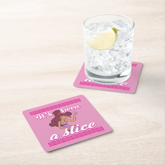 Megara - It's Been a Slice Square Paper Coaster Rechteckiger Pappuntersetzer (Vor Ort)