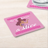 Megara - It's Been a Slice Square Paper Coaster Rechteckiger Pappuntersetzer (angewinkelt)