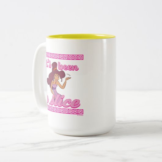 Megara - It's Been a Slice Two-Tone Coffee Mug Zweifarbige Tasse (Vorderseite Links)