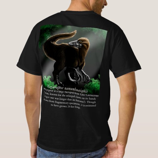 Megaraptor Dinosaur T-shirt (Rückseite)