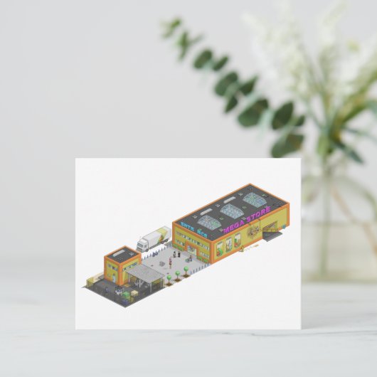 Megastore Postkarte (Stehend Vorderseite)