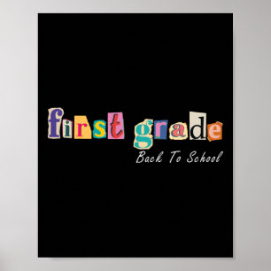 Megazine Brief Erste Klasse Lehrer Kinder Zurück Z Poster