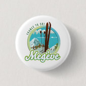 Megève-france-Ski-Logo Button (Vorderseite)