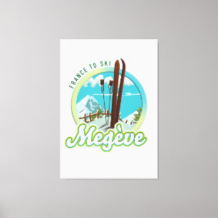 Megève-france-Ski-Logo Leinwanddruck