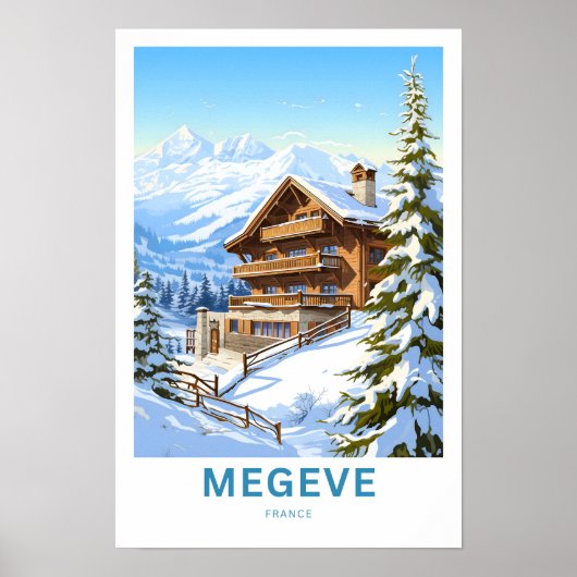 Megeve France Travel Print Poster (Vorne)