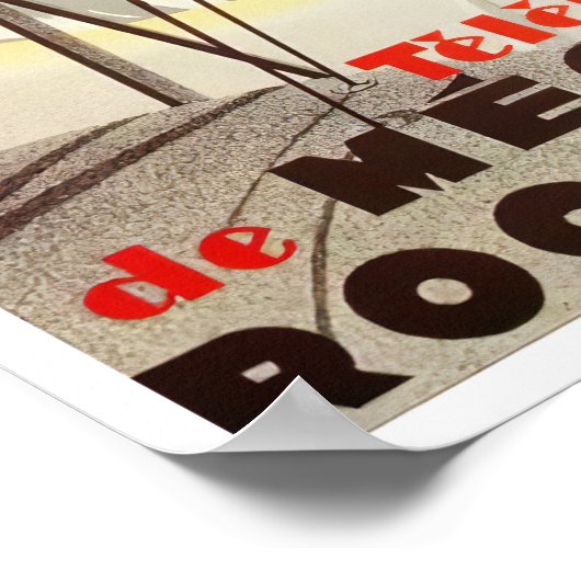 Megeve France Vintage Poster (Ecke)