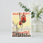 Megeve France Vintage Postkarte (Stehend Vorderseite)