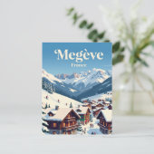 Megève, Frankreich Postkarte (Stehend Vorderseite)