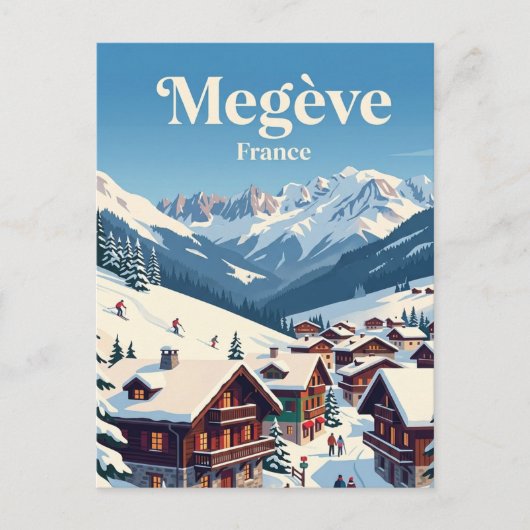 Megève, Frankreich Postkarte (Vorderseite)