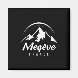 Megève Frankreich Skigebiet Skifahren Snowboarden Magnet