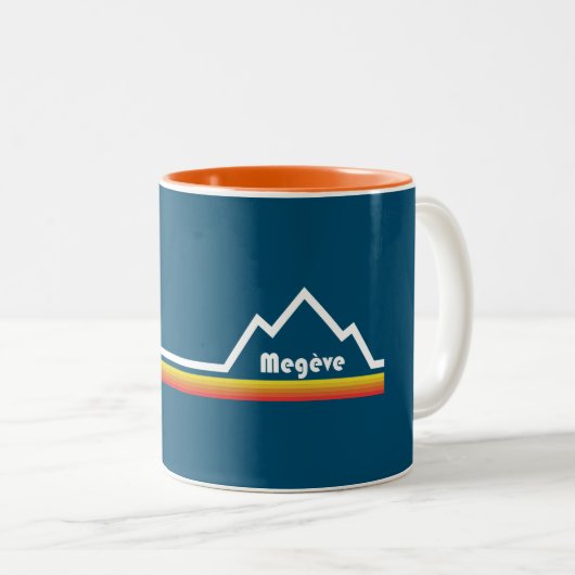 Megève Frankreich Zweifarbige Tasse (VorderseiteRechts)