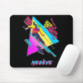 Megeve Retro-Ski-Design mit abstraktem Muster Mousepad (Mit Mouse)