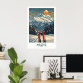 Megève Ski Print - Frankreich 1 Poster (Heimbüro)