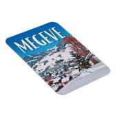 Megève Skistation Magnet (Rechte Seite)