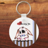 Megg: Ein niedlicher Hase - Junge, vermisst du, Sc Schlüsselanhänger (Vorderseite)