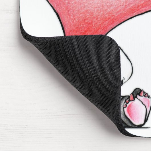 Megg: Ein niedlicher Panda - Herz, bin ich traurig Mousepad (Ecke)
