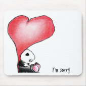 Megg: Ein niedlicher Panda - Herz, bin ich traurig Mousepad (Vorne)