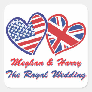 Meghan-and-Harrys Wedding Quadratischer Aufkleber