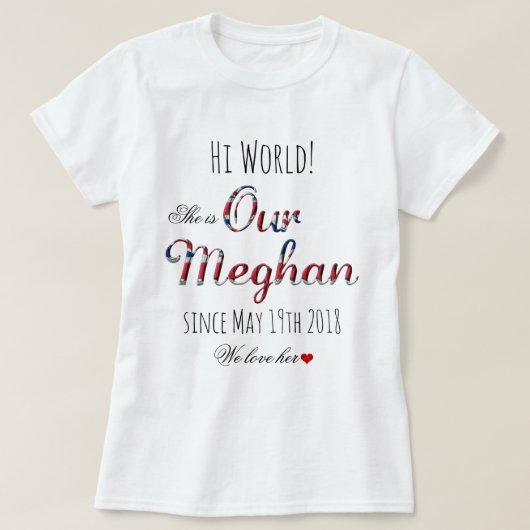 Meghan Markle Prince Harry Royal Wedding 19. Mai T-Shirt (Design vorne)
