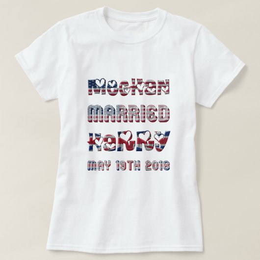 Meghan Markle Prince Harry Royal Wedding 19. Mai T-Shirt (Design vorne)